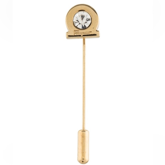 Ferragamo Crystal Lapel Pin - Picture 1 of 4